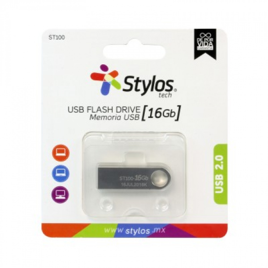  Memoria USB 16GbB Stylos. STMUSB2B